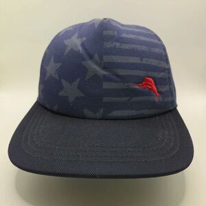 Tommy Bahama Kids Stars Stripes Flag Trucker Hat Mesh Snapback S/M Marlin Red